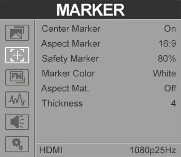LILLIPUT RM 503S 3 X 5 Inch 2RU Rackmount SDI Monitor - Key Function 6