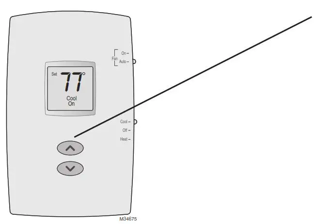 Honeywell Non-Programmable Thermostat - Adjust the temperature
