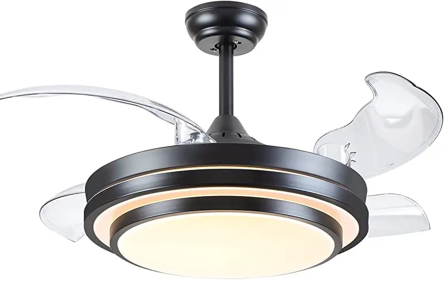 POCHFAN Retractable Ceiling Fan with Lights Ceiling Fan