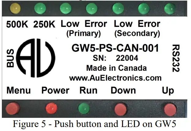 Au Group Electronics GW5-PS-CAN-001 Gateway Device - figure 5