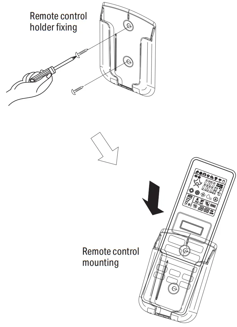perfect aire 3PAMSH36B SZW Remote Contro - Remote control holder fixing