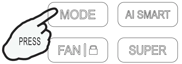 perfect aire 3PAMSH36B SZW Remote Contro - SMART mode