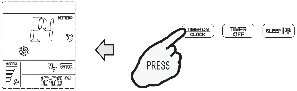 perfect aire 3PAMSH36B SZW Remote Contro - flashes on