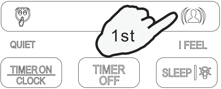 perfect aire 3PAMSH36B SZW Remote Contro - iFEEL MODE