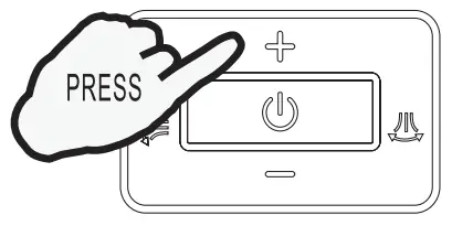 perfect aire 3PAMSH36B SZW Remote Contro - increase decrease buttons