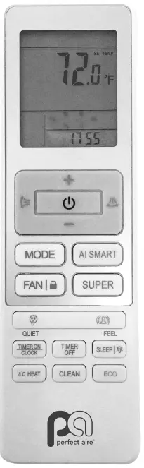 perfect aire 3PAMSH36B SZW Remote Contro