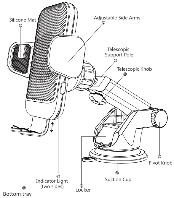 ZeeHoo ZCF30 Fast Wireless Car Charger - FIG 4
