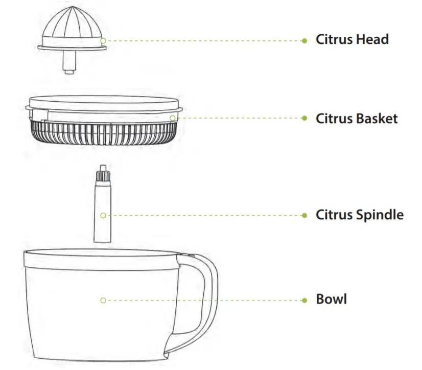 nutrichef NCFPBLU Multifunction Food Processor-CITRUS JUICER