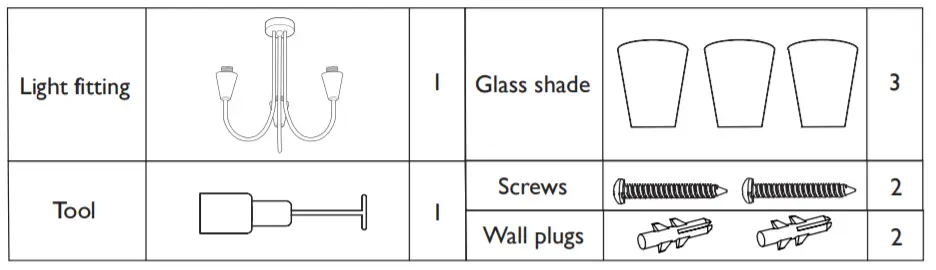 JOHN LEWIS Lulu 3 Arm Ceiling Light -FIG 4