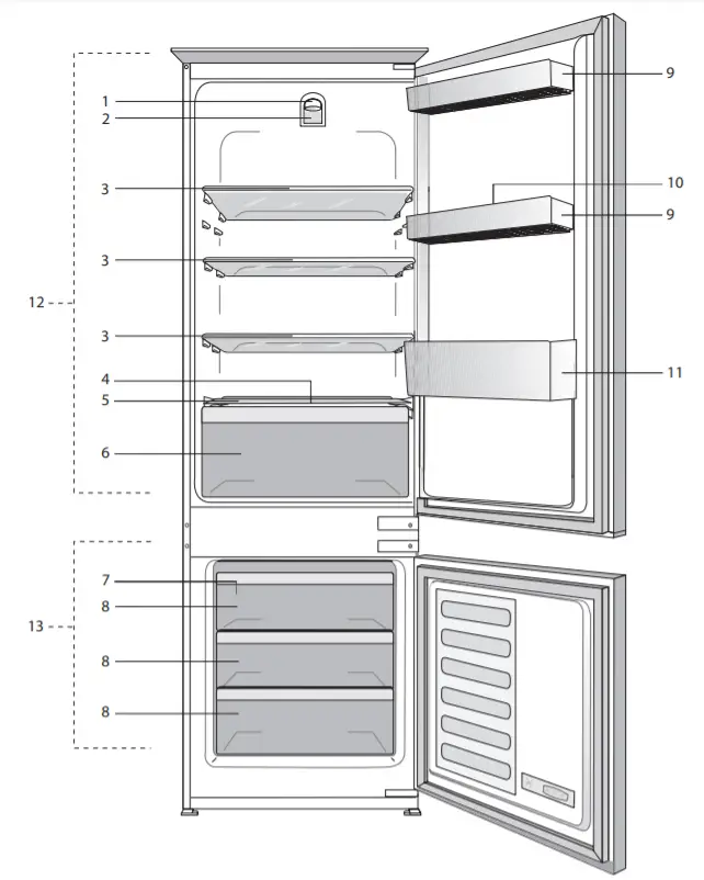 beko BCSA285K3SN Refrigerator -refrigerator
