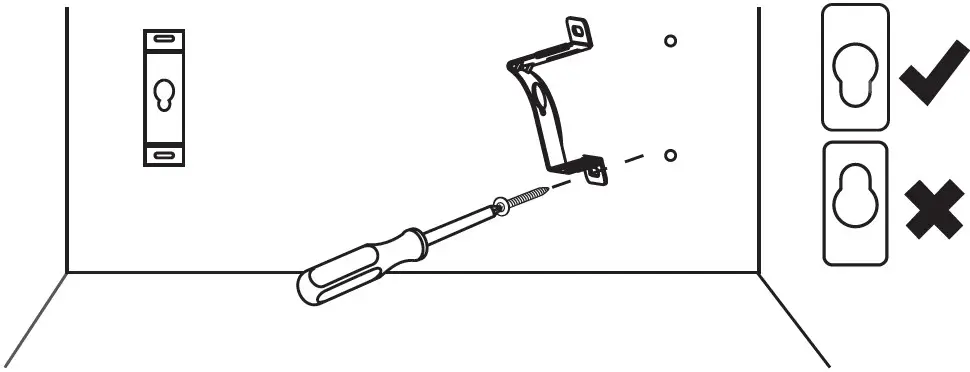 Wall mounting with screws only 02