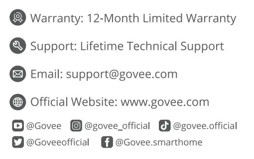 Govee H619E RGBIC LED Strip Lights User Manual - Customer Service