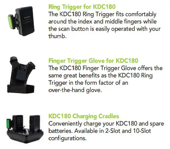 KOAMTAC Bluetooth Barcode Scanner KDC180 User Guide - KDC180 Accessories