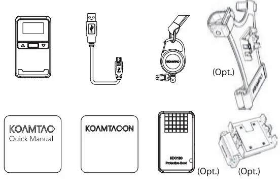 KOAMTAC Bluetooth Barcode Scanner KDC180 User Guide - What's in the box