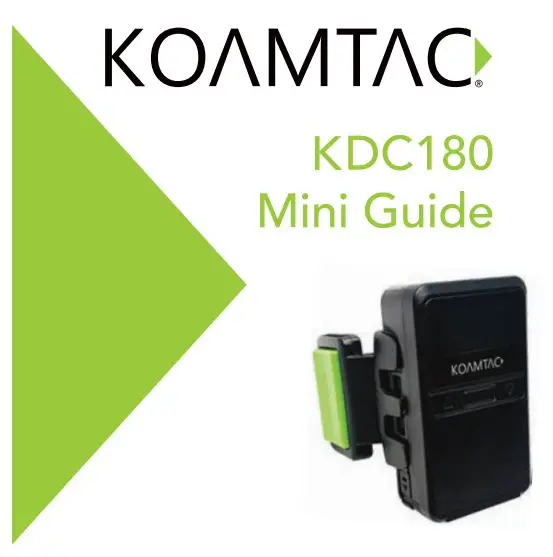 KOAMTAC Bluetooth Barcode Scanner KDC180 User Guide