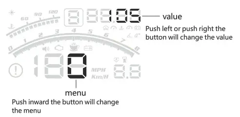 vjoychina HUD Connect the Car- menu