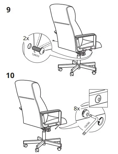 IKEA 503.394.14 MILLBERGET Swivel Chair fig11