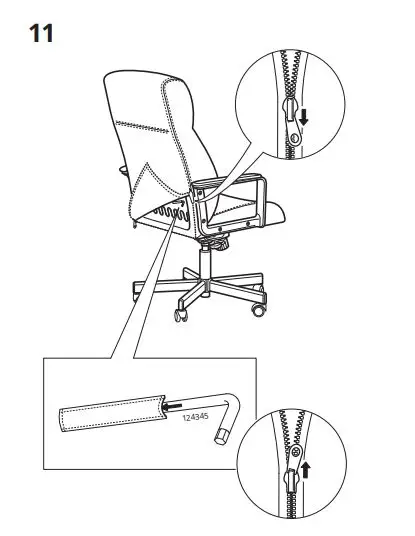 IKEA 503.394.14 MILLBERGET Swivel Chair fig12
