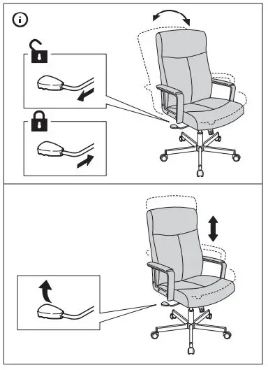 IKEA 503.394.14 MILLBERGET Swivel Chair fig13