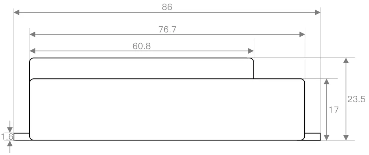 EasyDetek EDC212S-B Motions Sensor - Product size chart 1