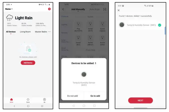 kogan KASNSRWFTHA Smarterhome Smart Temerature and Humidity Sensor - Add device through Bluetooth