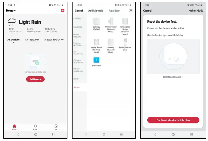 kogan KASNSRWFTHA Smarterhome Smart Temerature and Humidity Sensor - Add device through network