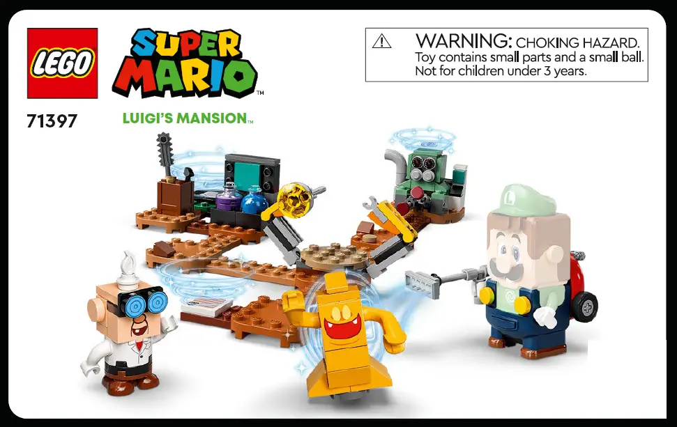 LEGO 71397 Luigi’s Mansion Lab and Poltergust Expansion Set FIG 1
