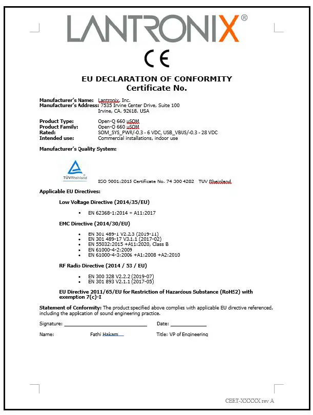 LANTRONIX Open-Q 660 uSOM OEM Integrator fig-7