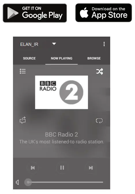 PURE 154117 Elan IR3 Portable Internet Radio - remote control