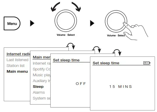 PURE 154117 Elan IR3 Portable Internet Radio - sleep timer