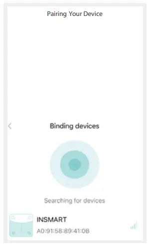 Pairing the scale with your smartphone