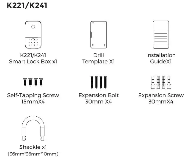 YEEUU-K221-K241-Smart-Lock-Box-FIG 1