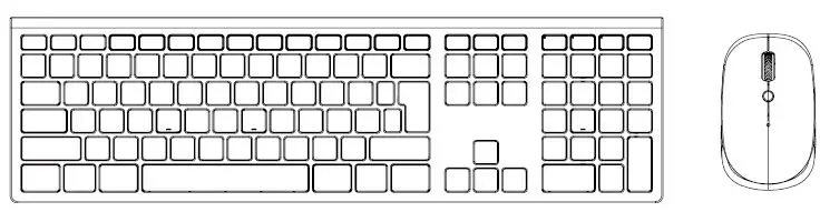 ETERNICO AET-KS4001 Wireless Keyboard + Mouse Combo PRO
