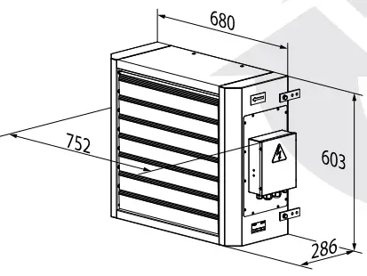 UNIT OVERALL DIMENSIONS, MM