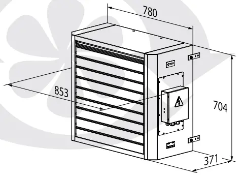 UNIT OVERALL DIMENSIONS, MM