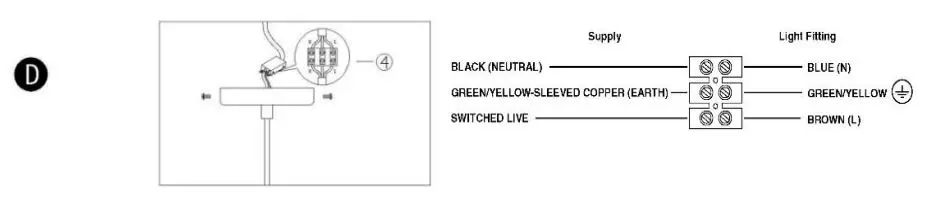 JOHN LEWIS Glass Cone Ceiling Pendant User Guide - Product assembly Step 2