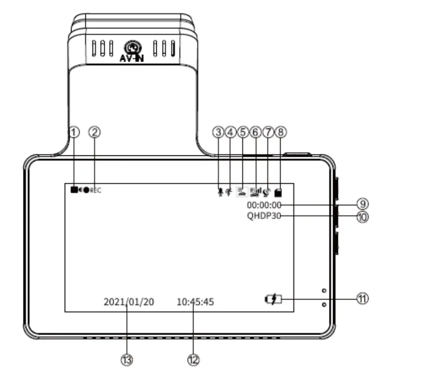 AZDOME-M63-Car-DVR-Built-in-GPS-WiFi-with-Dual-Lens-8MP-Sony-Camera-2