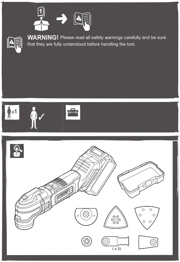 Erbauer Brushless Cordless Multi-tool -- 01