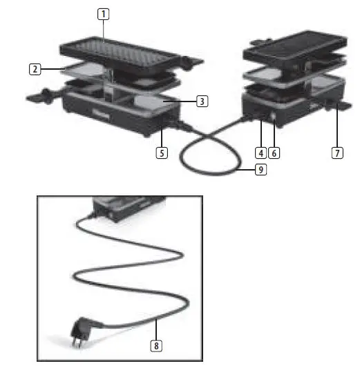 TRISTAR RA-2742 Connected Raclette Set-1