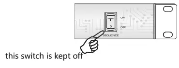 sae audio PRO1018A Sequence Power Amplifier - switch 1