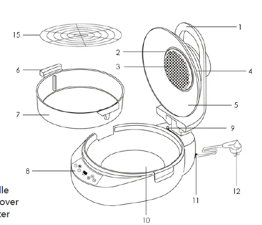 Elite Bistro EAF5002 5QT. Digital Clam Shell Air Fryer with Dual Heating-FIG-1