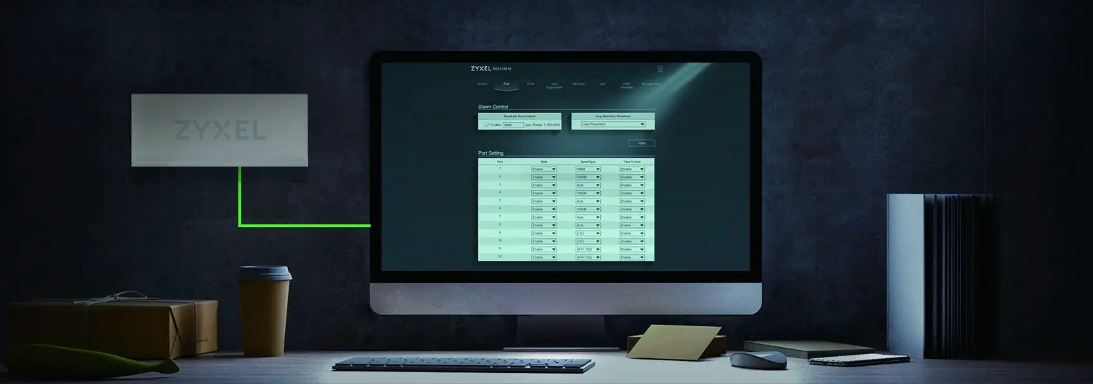 ZYXEL 12-Port Web-Managed Multi-Gigabit Easy web management