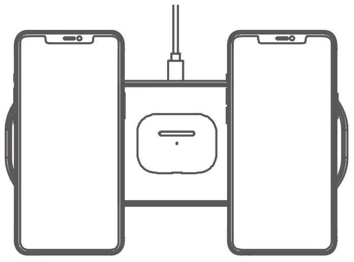 CHOETECH T569 S 3 in 1 Magnetic Wireless Charging Pad - fig2