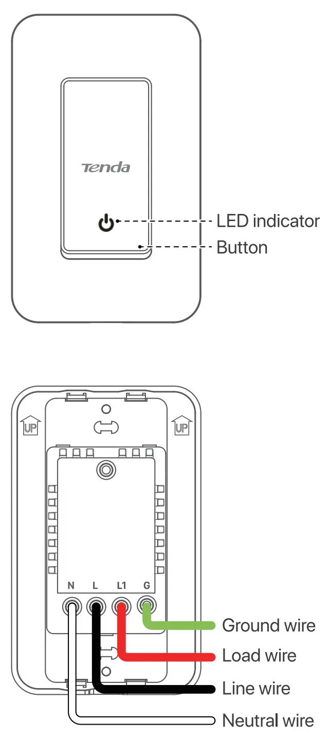 Tenda SS3V1 Smart Wi Fi Light Switch 1