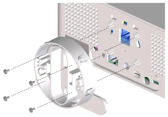 Wistron LVSKIHP 5G Internet Gateway Outdoor Mounting Kit - Unscrew the four