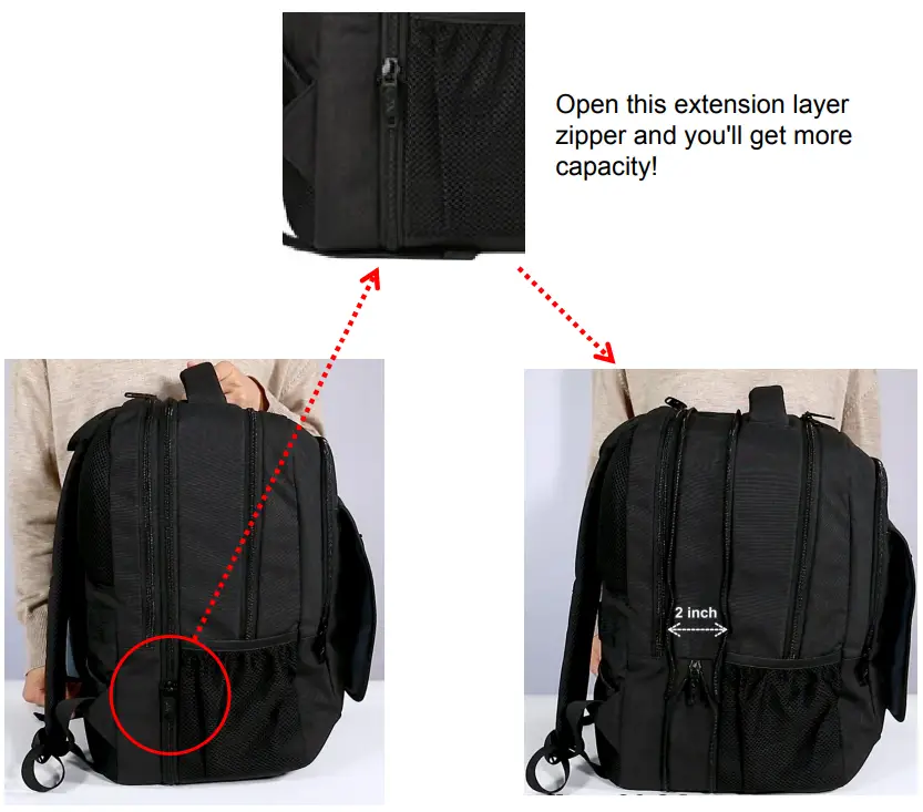 136400BLK MATEIN Travel Backpack - fig1