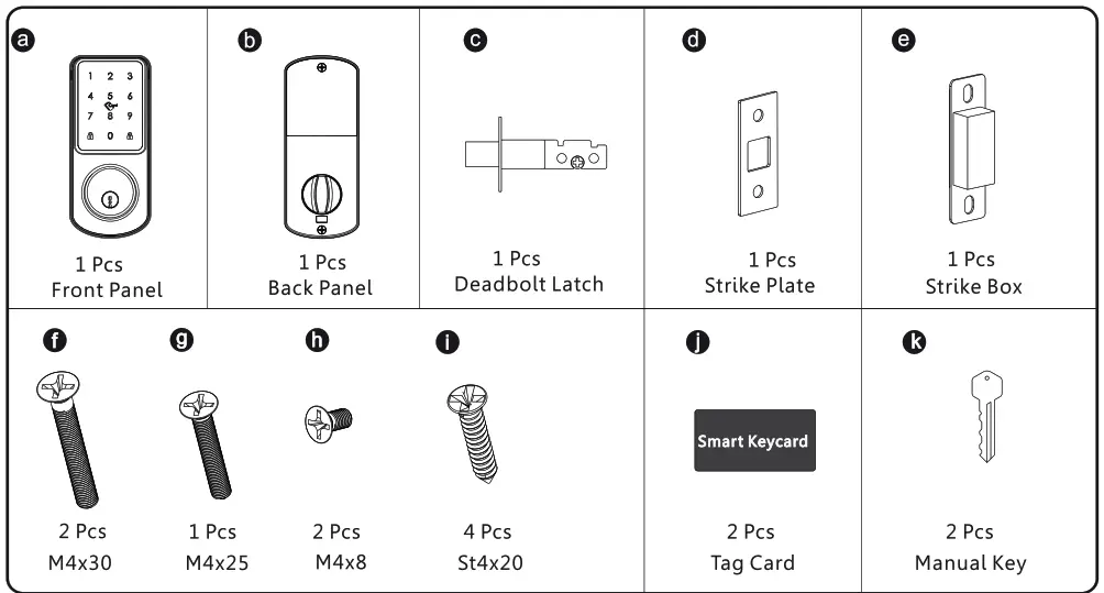 SMARTEK A220 Series Smart Deadbolt Lock - fig 1