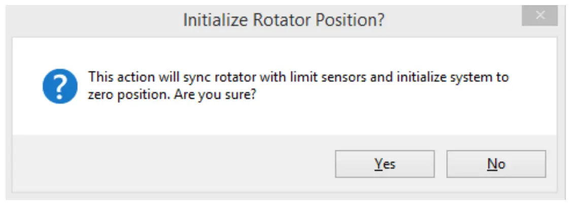 Initialize Rotator To Zero Limit