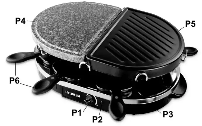 HYUNDAI GR 114 Raclette Grill -