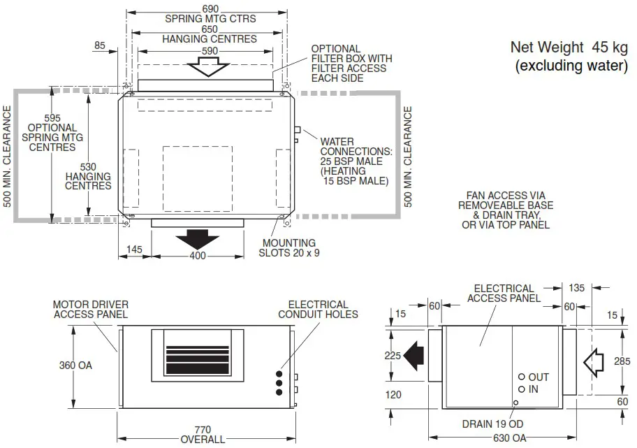 temperzone IMD 210Y Ducted Fan Coil Unit - Product Overview 1